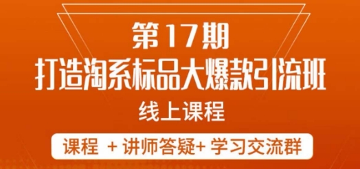 南掌柜-第17期打造淘系标品大爆款，5天线上课-润泽资源库