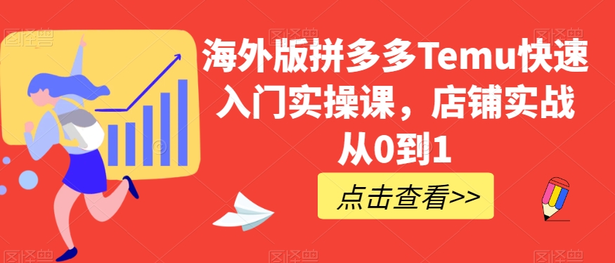 海外版拼多多Temu快速入门实操课，店铺实战从0到1-润泽资源库