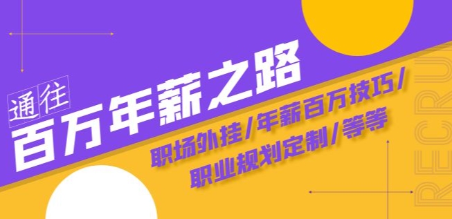 通往百万年薪之路·陪跑训练营：职场外挂/年薪百万技巧/职业规划定制/等等-润泽资源库