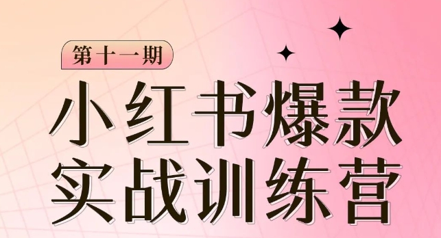 小红书博主爆款训练营第11期，手把手教你从0-1做小红书，从定位到起号到变现-润泽资源库