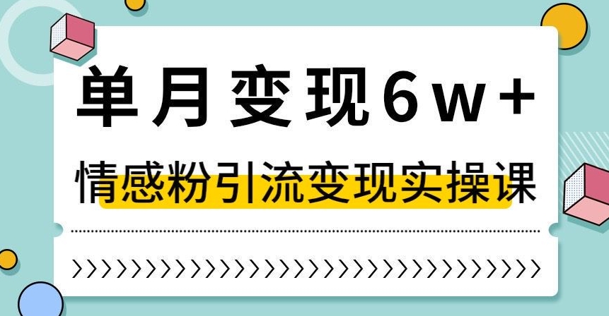 单月变现6W+，抖音情感粉引流变现实操课，小白可做，轻松上手，独家赛道【揭秘】-润泽资源库