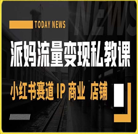派妈流量变现私教课，小红书赛道IP  商业  店铺 -润泽资源库
