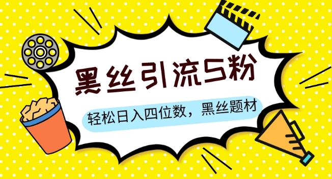 S粉变现，轻松日入四位数，黑丝题材+情感话术【揭秘】-润泽资源库