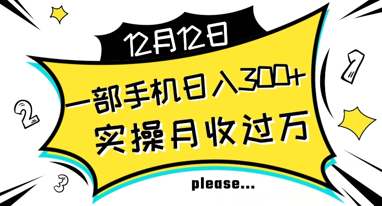 【全网变现首发】新手实操单号日入500+，渠道收益稳定，项目可批量放大【揭秘】-润泽资源库