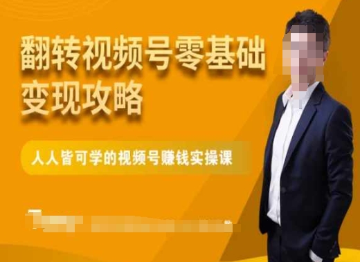 微信视频号零基础变现攻略，人人皆可学的视频号赚钱实操课-润泽资源库