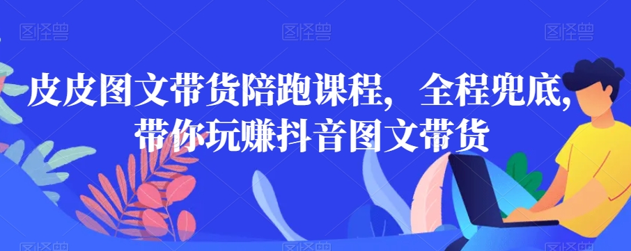 皮皮图文带货陪跑课程，全程兜底，带你玩赚抖音图文带货-润泽资源库