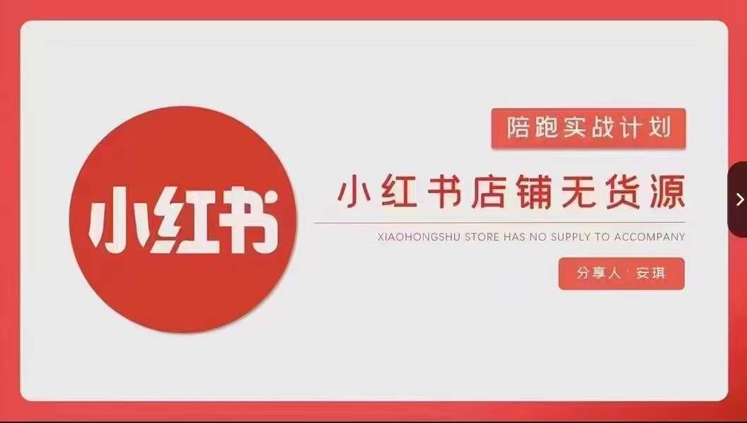 安琪-小红书店铺无货源实战，开店到售后全流程操作-润泽资源库