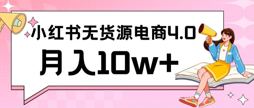 小红书新电商实战，无货源实操从0到1月入10w+联合抖音放大收益【揭秘】-润泽资源库