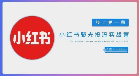 小红书聚光陪跑第一期，教你从0到1玩转小红书聚光投流，搭建小红书付费投流团队，更快的见到效果-润泽资源库