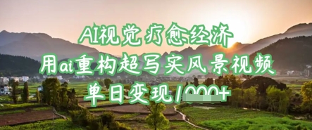 AI视觉疗愈经济：用ai重构超写实风景视频，单日变现多张-润泽资源库