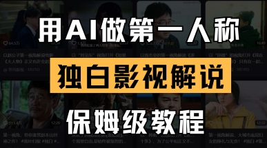 用AI做第一人称独白影视解说，手把手教学，保姆级教程-润泽资源库