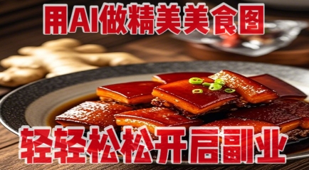 用AI做精美美食图，无需专业设备拍摄，轻轻松松开启副业-润泽资源库