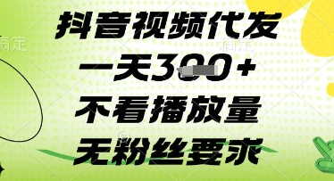 抖音视频代发一天3张+，不看播放量，无粉丝要求【揭秘】-润泽资源库
