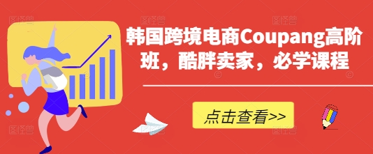 韩国跨境电商Coupang高阶班，酷胖卖家，必学课程-润泽资源库