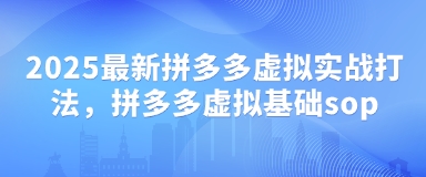 2025最新拼多多虚拟实战打法，拼多多虚拟基础sop-润泽资源库