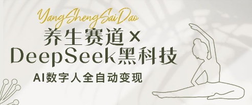 养生赛道+DeepSeek黑科技：AI数字人全自动变现，小白也能月入过W-润泽资源库