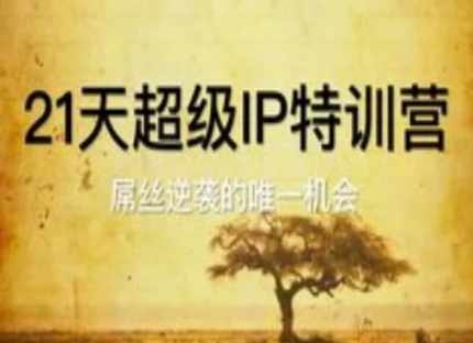 21天超级IP特训营，屌丝逆袭的唯一机会-润泽资源库