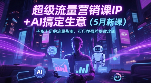 超级流量营销课IP+AI搞定生意（5月新课）干货十足的流量指南，可行性强的提效攻略-润泽资源库