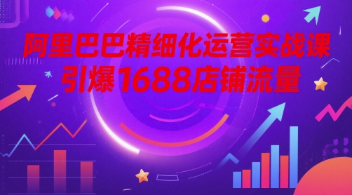 阿里巴巴精细化运营实战课，引爆1688店铺流量-润泽资源库