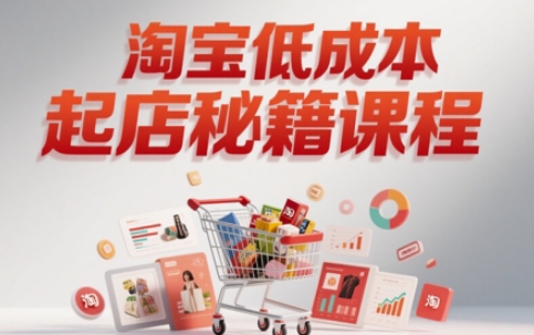淘宝低成本起店系统课，助你快速起店，实现弯道超车-润泽资源库
