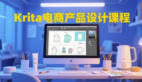 Krita电商产品设计课程，掌握从工具使用到创意落地的全链路设计能力-润泽资源库
