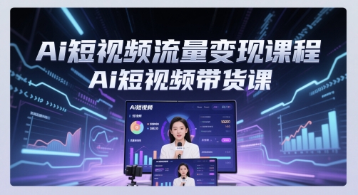 Ai短视频流量变现课程，Ai短视频带货课-润泽资源库