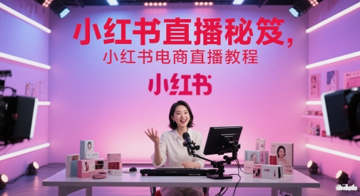 小红书直播秘笈，小红书电商直播教程-润泽资源库