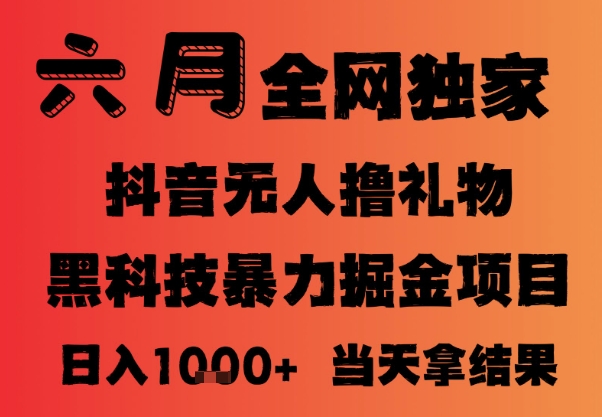 25年6月抖音无人直播最新暴力撸音浪掘金，小白可做，可批量矩阵放大，长期稳定日入1k+【揭秘】-润泽资源库