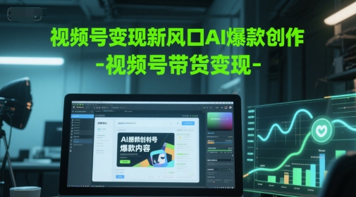 视频号变现新风口AI爆款创作-视频号带货变现-润泽资源库