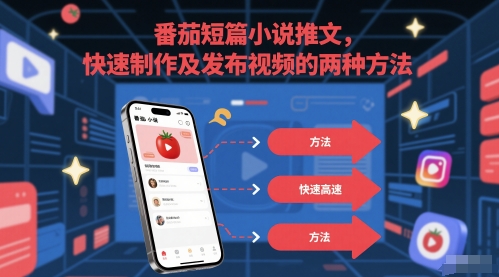 番茄短篇小说推文，快速制作及发布视频的两种方法-润泽资源库