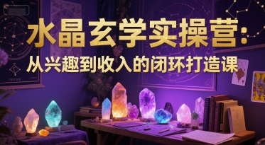 水晶玄学实操营：从兴趣到收入的闭环打造课-润泽资源库