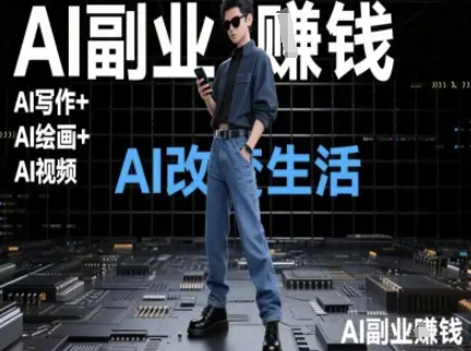 AI改变生活（Ai写作+AI绘画+Ai视频），AI副业挣钱-润泽资源库