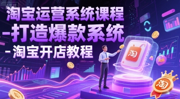 淘宝运营系统课程-打造爆款系统-淘宝开店教程-润泽资源库