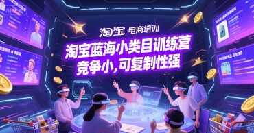 淘宝蓝海小类目训练营， 竞争小，可复制性强-润泽资源库