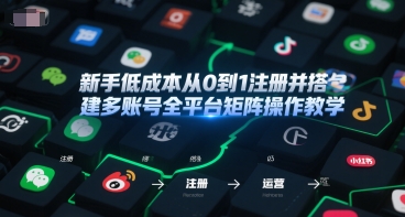 新手低成本从0到1注册并搭建多账号全平台矩阵操作教学，手机号-邮箱-IP-工具-润泽资源库