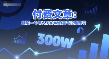 付费文章：拆解一个年入300W的喜马拉雅账号-润泽资源库
