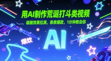 用AI制作荒诞打斗类视频，吸睛效果拉满，条条爆款，1分钟教会你-润泽资源库