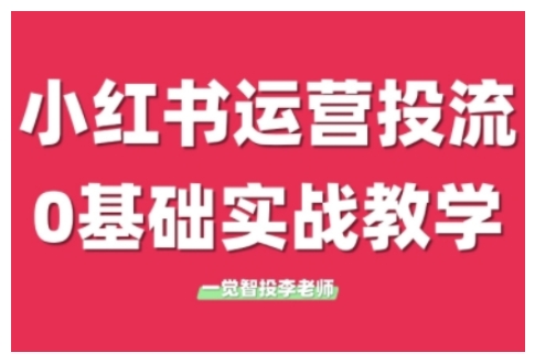 小红书运营投流，小红书广告投放从0到1的实战课，学完即可开始投放（更新）-润泽资源库