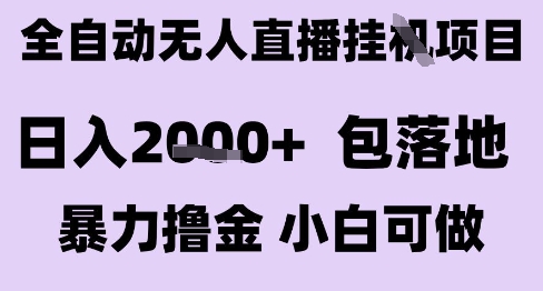 最新全自动抖音无人直播挂G项目，日入2k+ 包落地暴力撸金，小白可做【揭秘】-润泽资源库