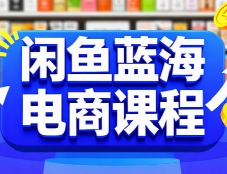 闲鱼蓝海电商课程，手把手助你快速上手，轻松实现闲鱼稳定盈利-润泽资源库
