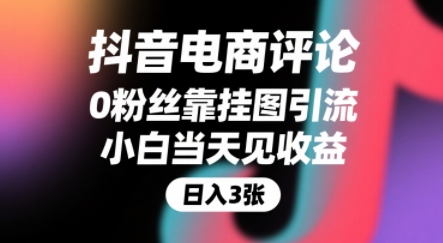 抖音电商评论，0粉丝靠挂图引流，被动挣抖音搜索佣金，小白当天见收益，还能躺挣下级评论增量收益-润泽资源库