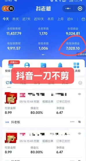 抖音短视频一刀不剪带货，不剪辑，不直播，每天发个视频，等着出单获取带货佣金-润泽资源库