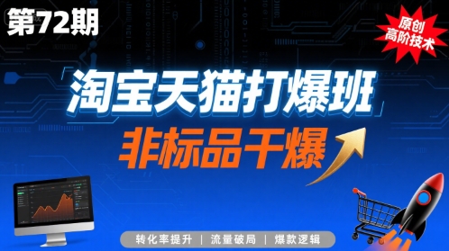 淘宝天猫打爆班原创高阶技术第72期，非标品干爆-润泽资源库