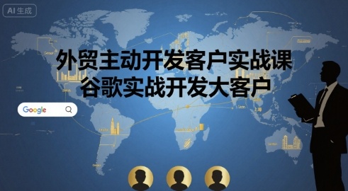 外贸主动开发客户实战课，谷歌实战开发大客户-润泽资源库