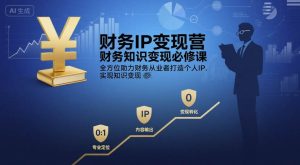 财务IP变现营,财务知识变现必修课,全方位助力财务从业者打造个人IP,实现知识变现-润泽资源库