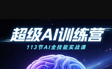 超级AI视频：绘画、带货、职场全场景113节通关课，解锁AI无限可能，开启精彩AI之旅-润泽资源库