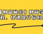 《终极财富秘密》财商学习必修课程，快速提升你的财富（18节视频课）-润泽资源库