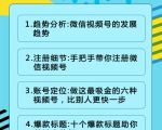 视频号运营实战课2.0,目前市面上最新最全玩法,快速吸粉吸金(10节视频)-润泽资源库