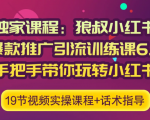 狼叔小红书爆款推广引流训练课6.0,手把手带你玩转小红书-润泽资源库