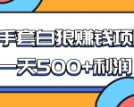 某团队收费项目：空手套白狼，一天500+利润，人人可做-润泽资源库